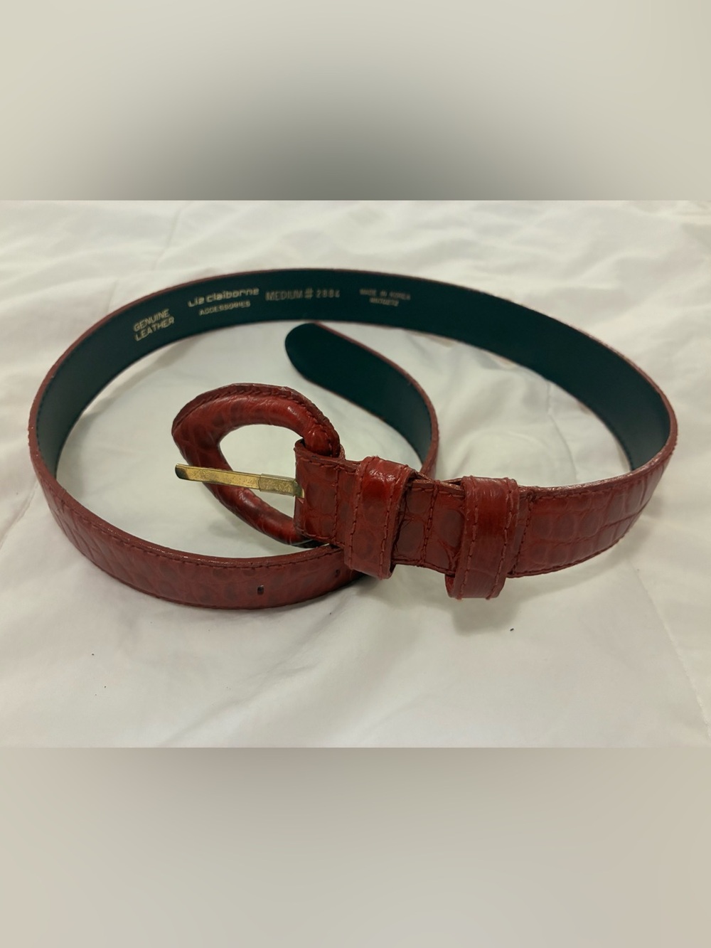 Liz Claiborne Red Leather Belt